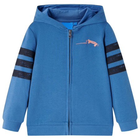 Sudadera infantil con capucha azul 104 de vidaXL, Camisetas para niños - Ref: Foro24-13400, Precio: 14,69 €, Descuento: %