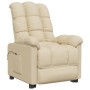 Sillón reclinable eléctrico de tela crema de vidaXL, Sillones - Ref: Foro24-3073757, Precio: 227,99 €, Descuento: %