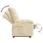 Sillón reclinable eléctrico de tela crema de vidaXL, Sillones - Ref: Foro24-3073757, Precio: 227,99 €, Descuento: %