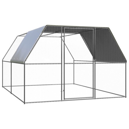 Hühnerkäfig für den Außenbereich aus verzinktem Stahl 3x4x2 m von vidaXL, Käfige und Lebensräume für Kleintiere - Ref: Foro24...