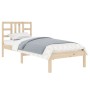 Solid wood bed frame 90x190 cm by vidaXL, Beds and slatted bases - Ref: Foro24-3105370, Price: 80,16 €, Discount: %