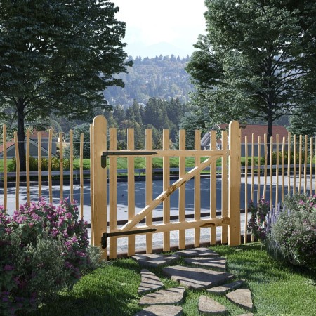 Gate for fence 100x90 cm hazel wood by vidaXL, garden gates - Ref: Foro24-142590, Price: 93,93 €, Discount: %