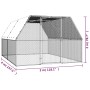 Galvanized steel outdoor chicken coop cage 3x4x2 m by vidaXL, Cages and habitats for small animals - Ref: Foro24-3154376, Pri...