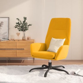 Sillón de relax de terciopelo amarillo mostaza de vidaXL, Sillones - Ref: Foro24-341373, Precio: 96,99 €, Descuento: %