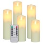 Velas LED eléctricas 5 pzas con mando a distancia blanco cálido de vidaXL, Velas - Ref: Foro24-335839, Precio: 35,72 €, Descu...