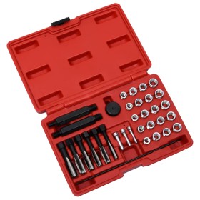 Set reparación rosca bujía incandescente 33 pzas M8 M10 M12 de vidaXL, Herramientas de mano - Ref: Foro24-210507, Precio: 52,...