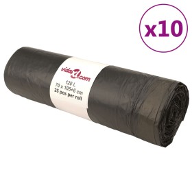 Garbage bags with drawstring closure, 250 units, black, 120 liters. by vidaXL, Garbage bags - Ref: Foro24-155344, Price: 47,9...