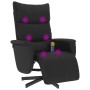 Sillón reclinable masaje con reposapiés cuero sintético negro de vidaXL, Sillones - Ref: Foro24-356597, Precio: 187,99 €, Des...