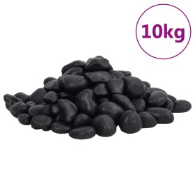 Black polished pebbles 10 kg 2-5 cm by vidaXL, Aquarium decoration - Ref: Foro24-155327, Price: 39,99 €, Discount: %