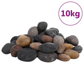 Polished pebbles mixed colors 10 kg 5-8 cm by vidaXL, Aquarium decoration - Ref: Foro24-155333, Price: 35,99 €, Discount: %