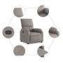 Sillón reclinable de tela gris taupe de vidaXL, Sillones - Ref: Foro24-373418, Precio: 220,38 €, Descuento: %