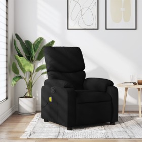 Sillón reclinable de masaje de tela negro de vidaXL, Sillones - Ref: Foro24-373424, Precio: 212,99 €, Descuento: %