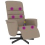 Sillón reclinable masaje reposapiés cuero sintético capuchino de vidaXL, Sillones - Ref: Foro24-356714, Precio: 242,57 €, Des...