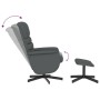 Sillón reclinable con reposapiés cuero sintético gris de vidaXL, Sillones - Ref: Foro24-356709, Precio: 154,83 €, Descuento: %