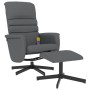 Sillón de masaje reclinable con reposapiés cuero sintético gris de vidaXL, Sillones - Ref: Foro24-356716, Precio: 137,99 €, D...