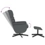 Sillón de masaje reclinable con reposapiés cuero sintético gris de vidaXL, Sillones - Ref: Foro24-356716, Precio: 137,99 €, D...