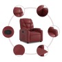 Sillón reclinable de cuero sintético rojo tinto de vidaXL, Sillones - Ref: Foro24-372469, Precio: 236,82 €, Descuento: %