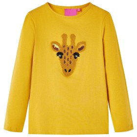 Long-sleeved dark ocher children's t-shirt size 116 by vidaXL, Kids T-shirts - Ref: Foro24-13481, Price: 8,99 €, Discount: %