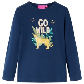 Navy blue long-sleeve children's t-shirt size 92 by vidaXL, Kids T-shirts - Ref: Foro24-13559, Price: 8,99 €, Discount: %