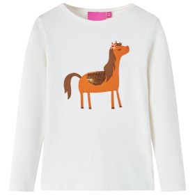 Children's long-sleeved t-shirt in ecru color 140 by vidaXL, Kids T-shirts - Ref: Foro24-13628, Price: 10,99 €, Discount: %