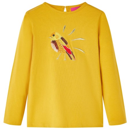 Dark ocher long-sleeved children's t-shirt 104 by vidaXL, Kids T-shirts - Ref: Foro24-13635, Price: 8,99 €, Discount: %