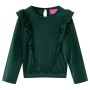 Children's blouse with dark green ruffles 140 by vidaXL, Kids T-shirts - Ref: Foro24-15110, Price: 11,99 €, Discount: %