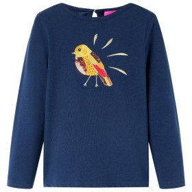 Camiseta infantil de manga larga azul marino 128 de vidaXL, Camisetas para niños - Ref: Foro24-13642, Precio: 8,99 €, Descuen...