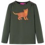 Khakifarbenes Langarm-T-Shirt für Kinder 92 von vidaXL, Kinder-T-Shirts - Ref: Foro24-14204, Preis: 8,66 €, Rabatt: %