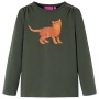 Khaki Langarm-T-Shirt für Kinder 116 von vidaXL, Kinder-T-Shirts - Ref: Foro24-14206, Preis: 8,66 €, Rabatt: %