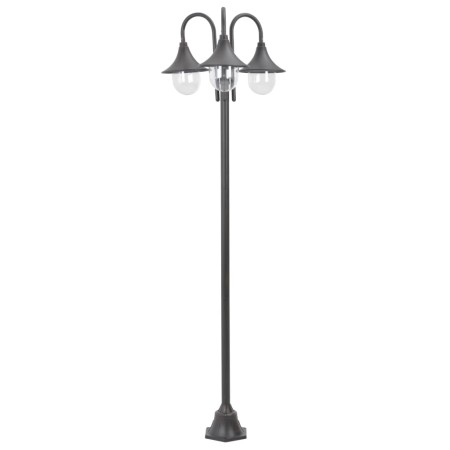 Garden street lamp with 3 bronze-colored aluminum lights E27 220 cm by vidaXL, Outdoor lighting - Ref: Foro24-44207, Price: 1...