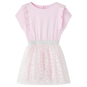 Vestido infantil con volantes rosa suave 92 de vidaXL, Vestidos de niños - Ref: Foro24-14549, Precio: 16,99 €, Descuento: %