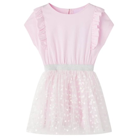 Vestido infantil con volantes rosa suave 92 de vidaXL, Vestidos de niños - Ref: Foro24-14549, Precio: 16,99 €, Descuento: %