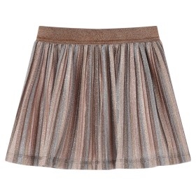 Falda plisada infantil con purpurina marrón y rosa 116 de vidaXL, Pantalones de niños - Ref: Foro24-14556, Precio: 12,68 €, D...