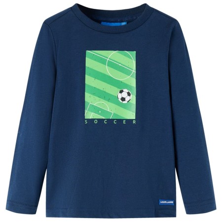 Camiseta infantil de manga larga azul marino 140 de vidaXL, Camisetas para niños - Ref: Foro24-12813, Precio: 7,99 €, Descuen...