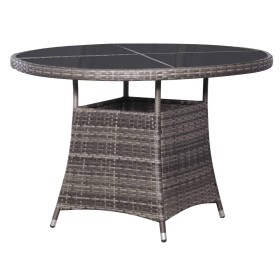 Garden table 110x74 cm in gray synthetic rattan by vidaXL, Garden tables - Ref: Foro24-43919, Price: 207,85 €, Discount: %