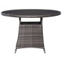 Mesa de jardín 110x74 cm ratán sintético gris de vidaXL, Mesas de jardín - Ref: Foro24-43919, Precio: 207,85 €, Descuento: %