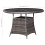 Mesa de jardín 110x74 cm ratán sintético gris de vidaXL, Mesas de jardín - Ref: Foro24-43919, Precio: 207,85 €, Descuento: %