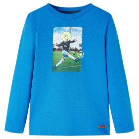 Langarm-T-Shirt für Kinder Kobaltblau 92 von vidaXL, Kinder-T-Shirts - Ref: Foro24-12729, Preis: 9,99 €, Rabatt: %