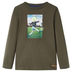 Long-sleeved khaki children's t-shirt size 92 by vidaXL, Kids T-shirts - Ref: Foro24-12734, Price: 9,99 €, Discount: %