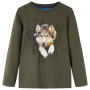 Long-sleeved khaki children's t-shirt size 140 by vidaXL, Kids T-shirts - Ref: Foro24-12928, Price: 12,95 €, Discount: %