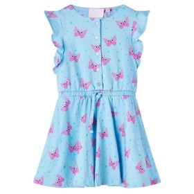 Vestido infantil sin mangas con botones azul 104 de vidaXL, Vestidos de niños - Ref: Foro24-14678, Precio: 20,99 €, Descuento: %