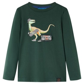 Camiseta infantil de manga larga verde oscuro 92 de vidaXL, Camisetas para niños - Ref: Foro24-12839, Precio: 9,99 €, Descuen...