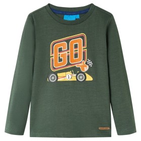 Camiseta infantil de manga larga verde oscuro 92 de vidaXL, Camisetas para niños - Ref: Foro24-13069, Precio: 9,99 €, Descuen...