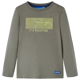 Long-sleeved khaki children's t-shirt size 128 by vidaXL, Kids T-shirts - Ref: Foro24-13112, Price: 9,99 €, Discount: %