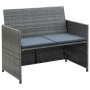 2-Sitzer-Gartensofa mit Kissen aus synthetischem Rattan, grau von vidaXL, Outdoor-Sofas - Ref: Foro24-43912, Preis: 123,02 €,...