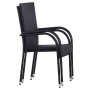 Stackable garden chairs, 2 units, black synthetic rattan by vidaXL, Garden chairs - Ref: Foro24-44238, Price: 108,27 €, Disco...