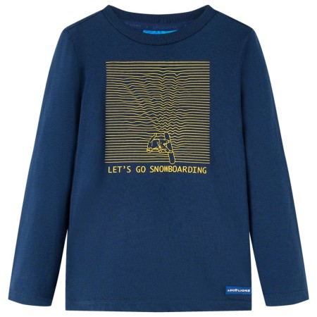 Camiseta infantil de manga larga azul marino 92 de vidaXL, Camisetas para niños - Ref: Foro24-13104, Precio: 9,99 €, Descuent...