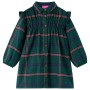 Vestido infantil de manga larga y volantes verde oscuro 140 de vidaXL, Vestidos de niños - Ref: Foro24-14418, Precio: 15,99 €...