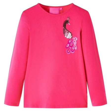 Camiseta infantil de manga larga rosa brillante 128 de vidaXL, Camisetas para niños - Ref: Foro24-13592, Precio: 9,99 €, Desc...