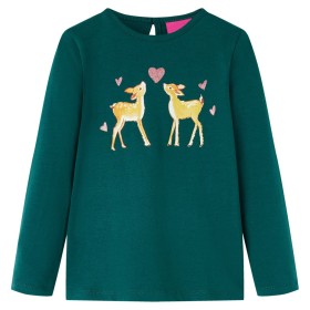 Dark green long-sleeved children's t-shirt 116 by vidaXL, Kids T-shirts - Ref: Foro24-13656, Price: 8,99 €, Discount: %